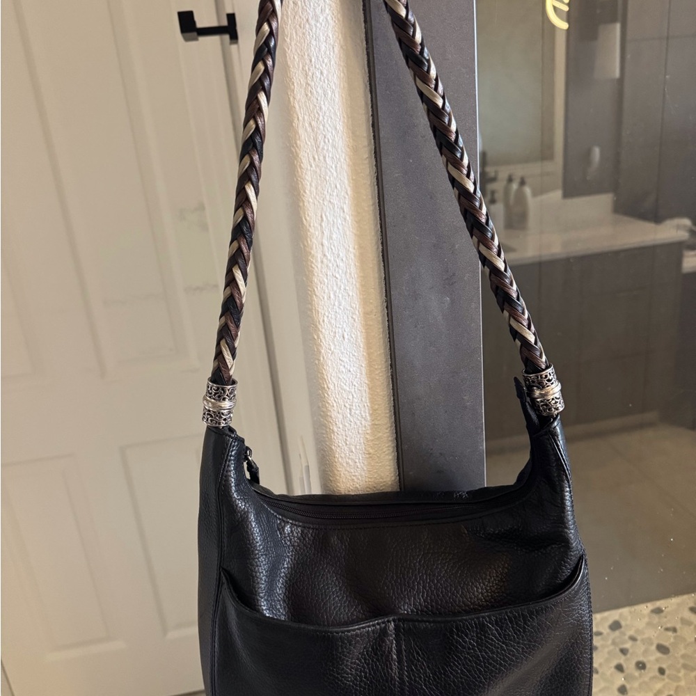 Hobo Style, Brighton Black Leather Shoulder Bag